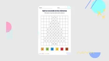 Colorea los números Navidad