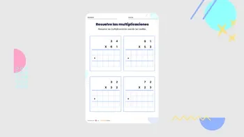 Resuelve las operaciones: multiplicaciones