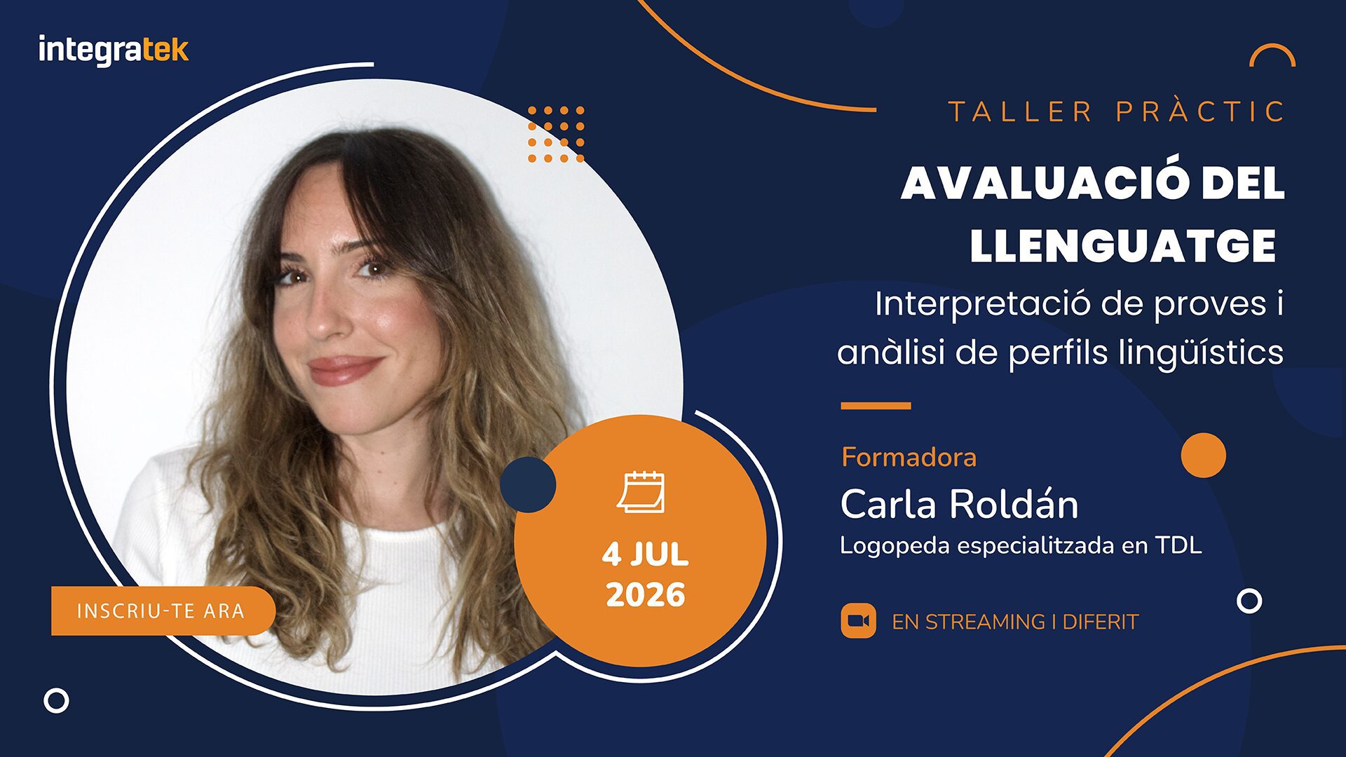 Avaluació del llenguatge: interpretació de proves i anàlisis de perfils lingüístics - Taller pràctic online | 4 de juliol de 2026